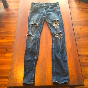 7 for all mankind ripped jeans Size 25